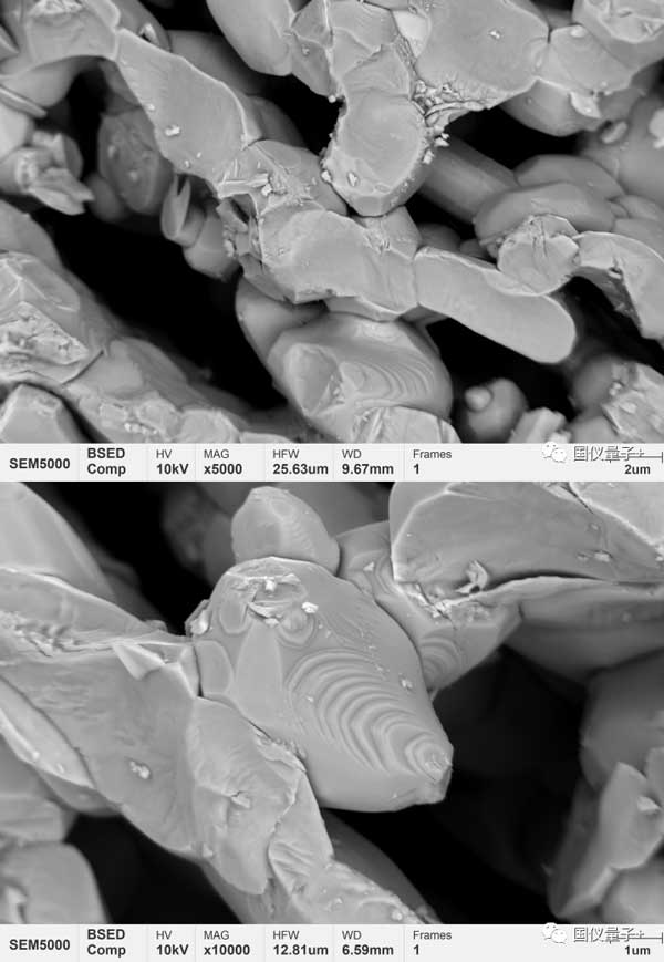 Рисунок 3. Микроскопическая морфология спеченных изделий из титаната бария-стронция.